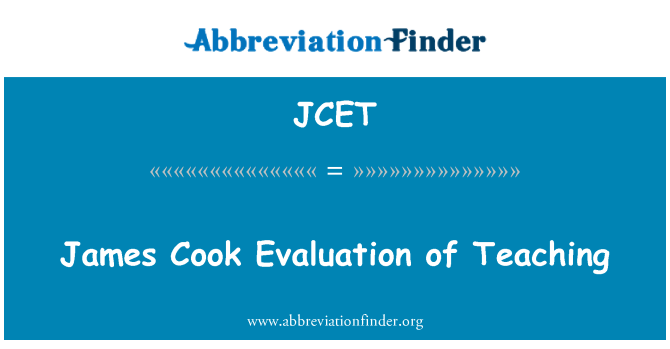 JCET: كوك James تقييم التدريس