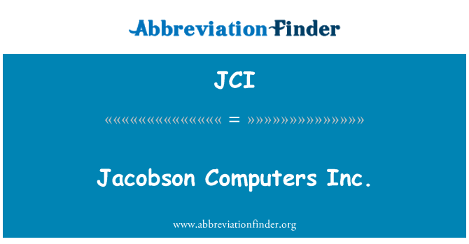 JCI: Jacobson arvutite Inc
