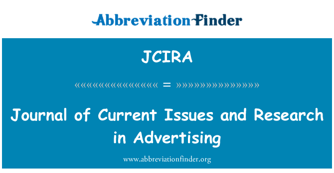 JCIRA: Journal of Current Issues and Research in Advertising