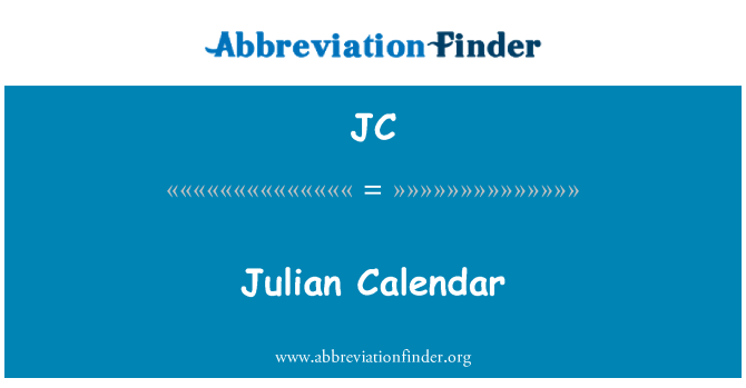 JC: Calendario Julian