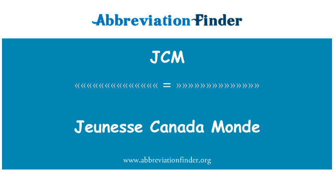 JCM: Jeunesse Canada Monde