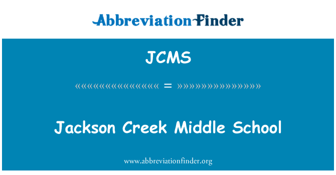 JCMS: Jackson Creek Middle School