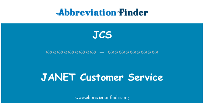 JCS: JANET Customer Service