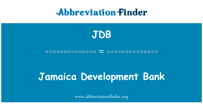 JDB: Jamajka Development Bank