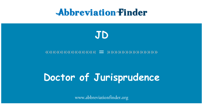 JD: Doctor in de jurisprudentie