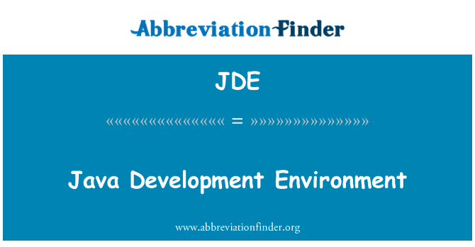 JDE: Среда разработки Java