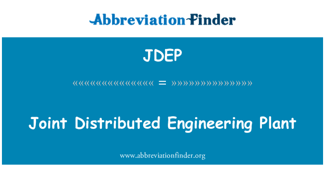 JDEP: Ingénierie distribué commune plante