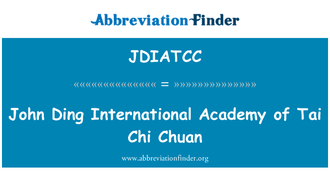 JDIATCC: 约翰 · 丁国际学院的太极拳