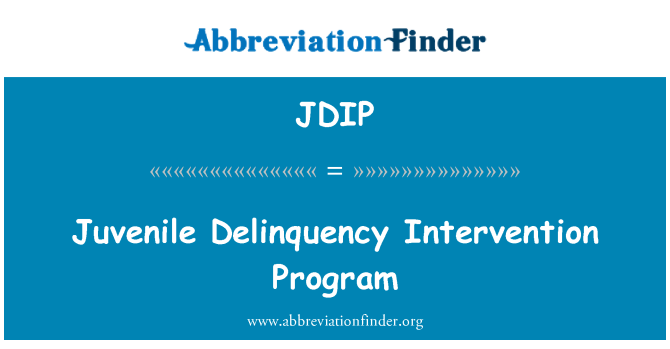 JDIP: Ungdomskriminalitet Intervention Program