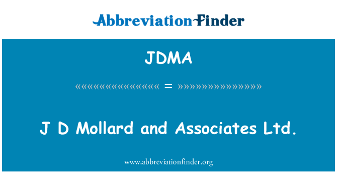 JDMA: J D Mollard och Associates Ltd.