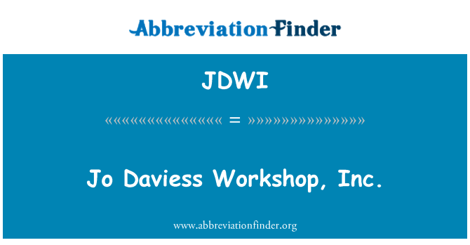 JDWI: Jo Daviess Workshop, Inc.
