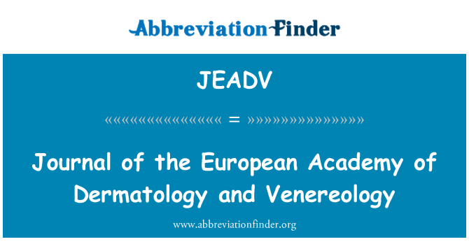 JEADV: Jurnal Eropa Academy of Dermatology dan Venereology