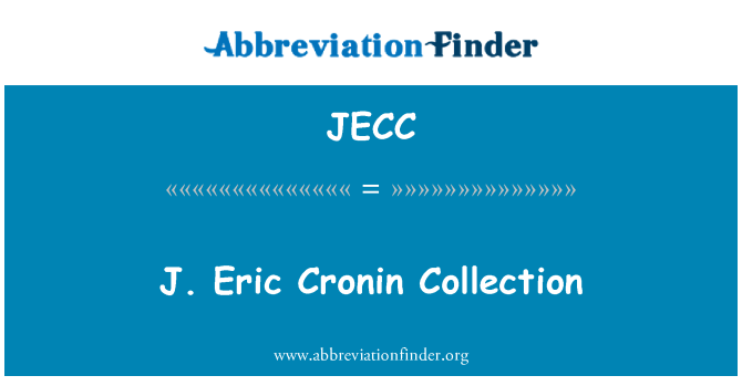 JECC: J. Eric Cronin kogumine