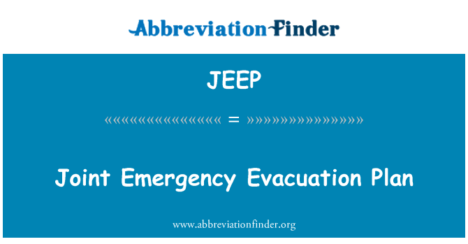 JEEP: Piano di evacuazione di emergenza congiunta