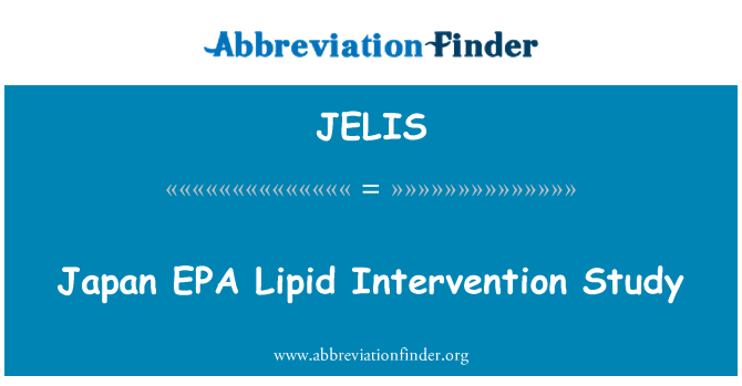 JELIS: Jepang EPA Lipid intervensi studi