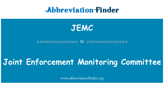 JEMC: Pwyllgor Monitro gorfodi ar y cyd