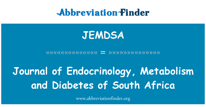 JEMDSA: Teataja endokrinoloogia, ainevahetust ja diabeet, Lõuna-Aafrika