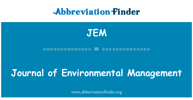 JEM: Journal of Environmental Management