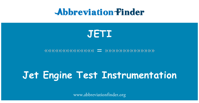 JETI: Jet Engine testovacie prístroje