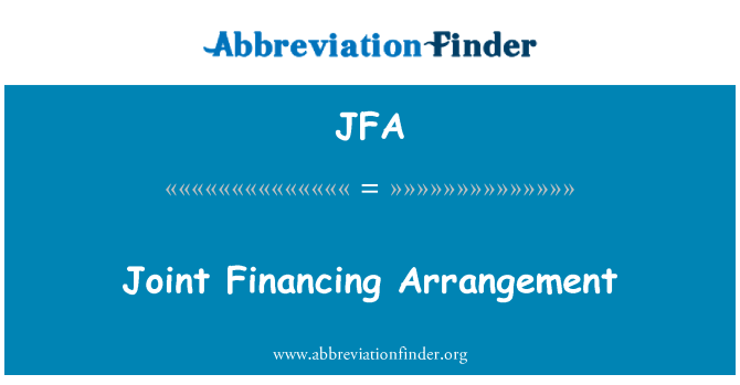 JFA: ترتيب تمويل مشترك