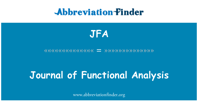 JFA: Deník funkcionální analýzy