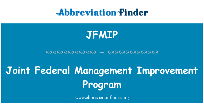 JFMIP: برنامه بهبود مدیریت مشترک فدرال
