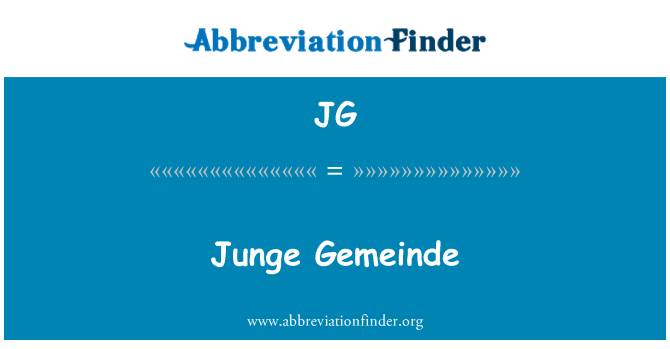 JG: Junge Gemeinde