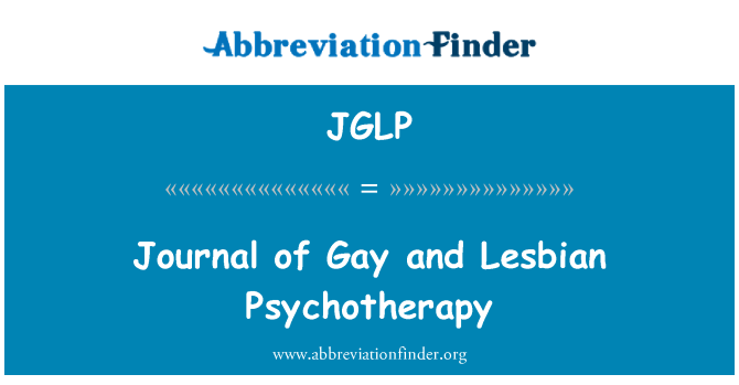 JGLP: Журнал геев и лесбиянок психотерапии