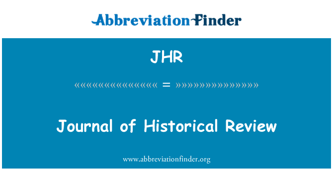 JHR: Jounal de revizyon istorik