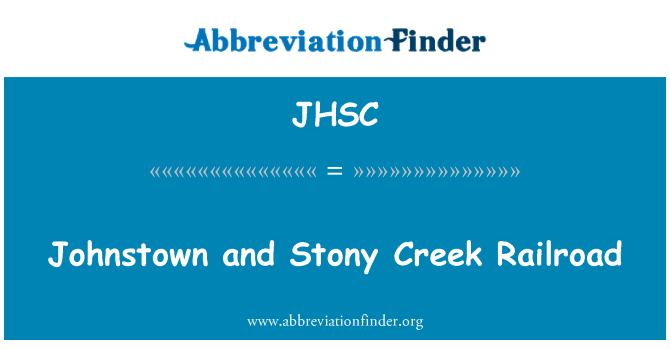 JHSC: Johnstown i kamenita Creek željeznica