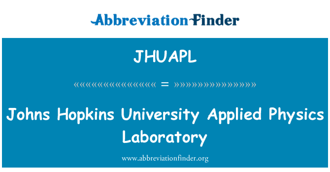 JHUAPL: Johns Hopkins University Applied Physics Laboratory