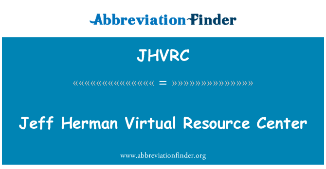 JHVRC: Jeff Herman virtuální Centrum zdrojů