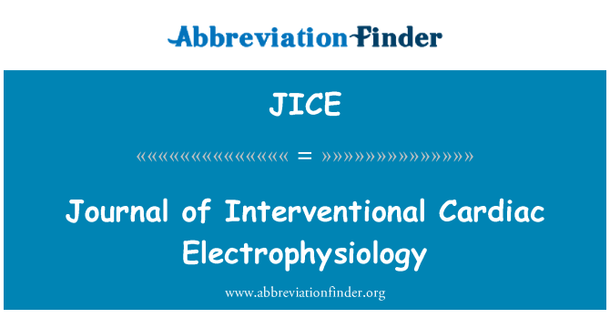 JICE: Ġurnal ta ' l-intervent Electrophysiology Kardijaċi