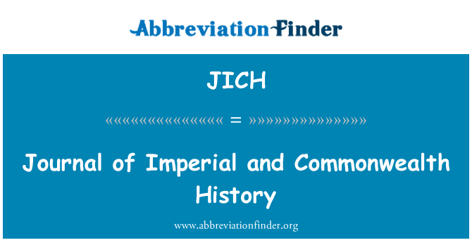JICH: Ġurnal ta imperjali u l-istorja tal-Commonwealth
