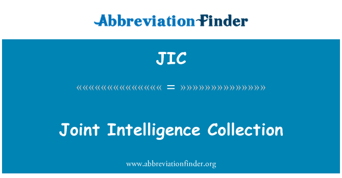 JIC: Fælles efterretnings samling