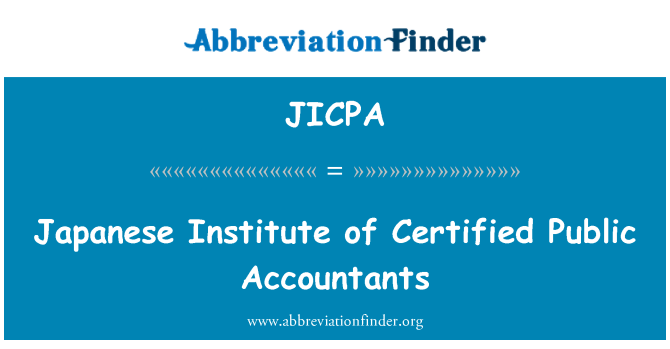 JICPA: Institut japonès de certificat públic comptables