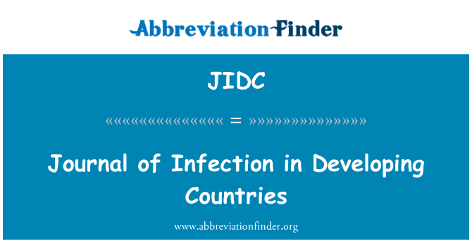 JIDC: Дневник на инфекция в развиващите се страни