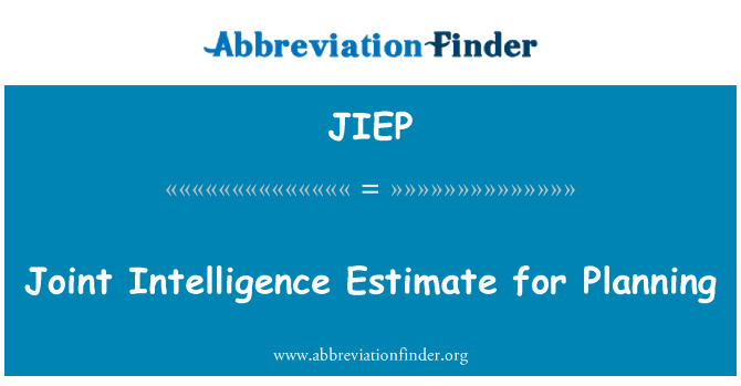 JIEP: Estimation entèlijans konjwen pou planifye