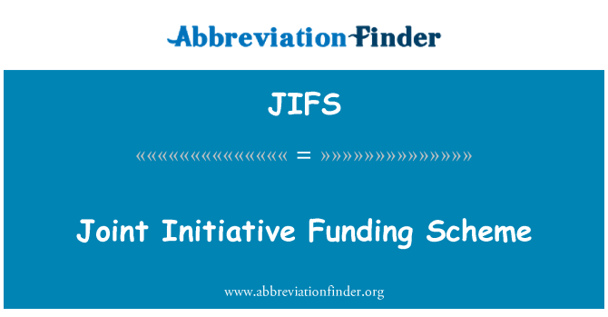 JIFS: 資助計畫的聯合倡議