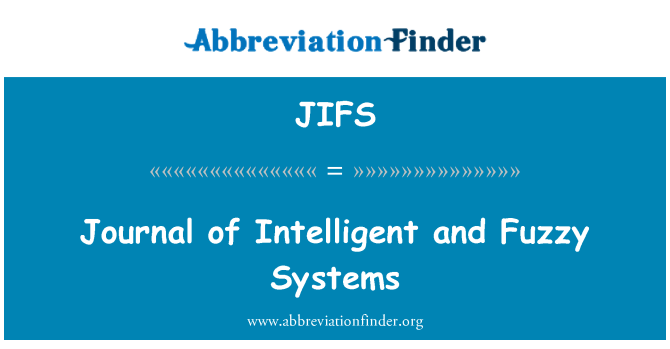 JIFS: 智慧化和模糊系統雜誌