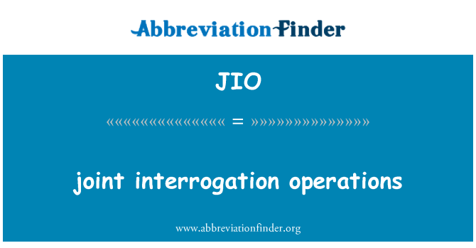 JIO: operaciones conjuntas interrogatorio