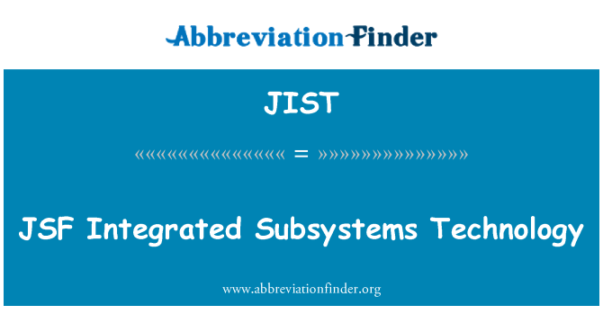 JIST: JSF integrovaná technológia subsystémov