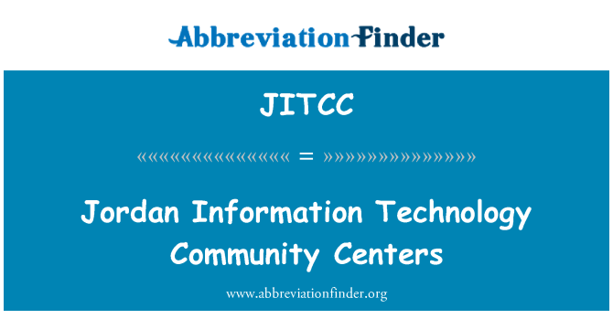 JITCC: המרכזים הקהילתיים טכנולוגיית מידע Jordan