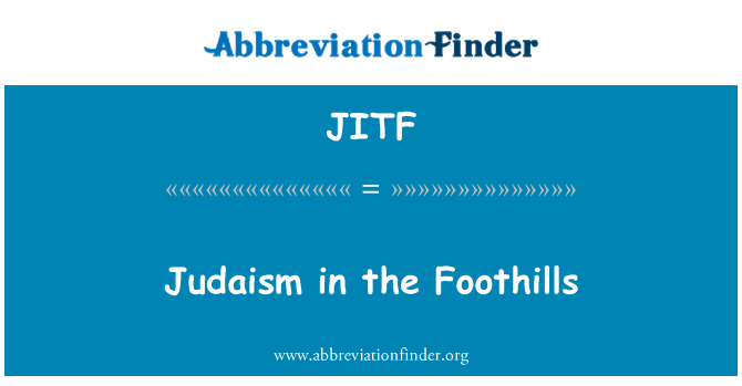 JITF: اليهودية في سفوح الجبال