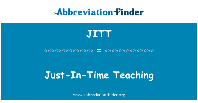 JITT: Enseñanza Just-In-Time