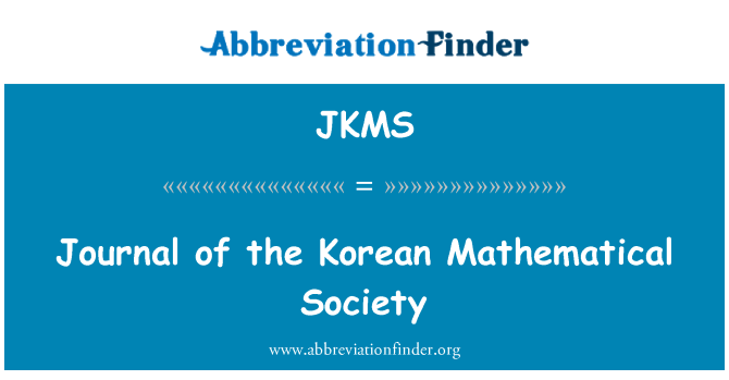 JKMS: Ġurnal tas-soċjetà Koreana matematiċi