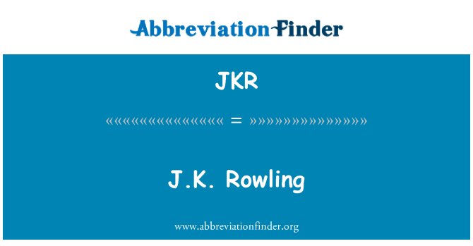 JKR: J.k. Rowling