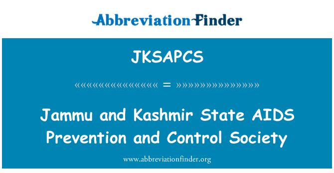 JKSAPCS: Jammu ak leta Kashmir pwevansyon sida ak kontwòl sosyete