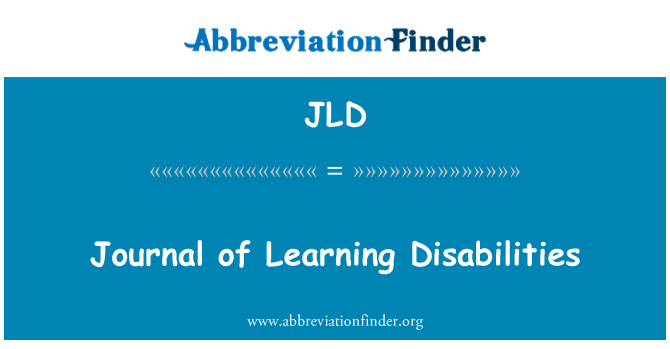 JLD: Journal of Learning Disabilities