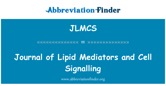 JLMCS: Journal of Lipid Mediators and Cell Signalling